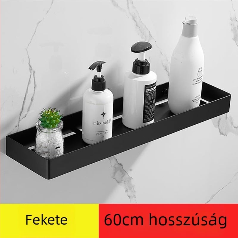 Tükör elé előtti tárolópolc, falra szerelt, rozsdamentes acélból, elektroplattált felülettel, 20 kg teherbírás, modern stílus