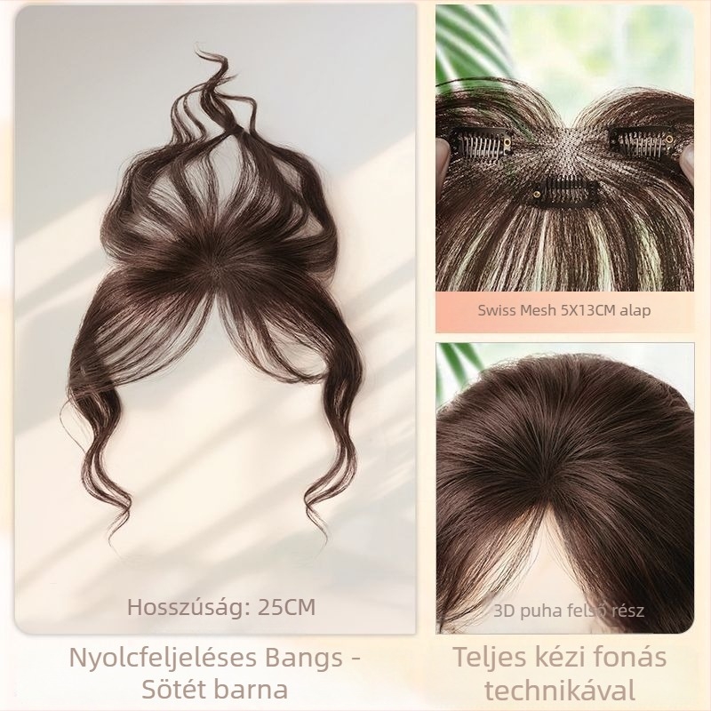 Női paróka frufruval — modell Lh133, anyag: K silk/p silk, technológia feldolgozás: mechanizmus, frufru típusa: egyenes vagy ferde