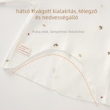 Újszülött pamut hosszú ujjú felső, V-nyakú, 100% pamut, minden évszakra