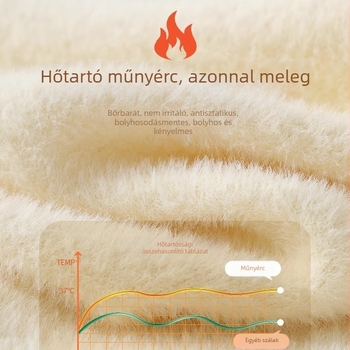 Női garbó pulóver fleece-béléssel, vastag kötött felső őszre–télre, magas gallérral