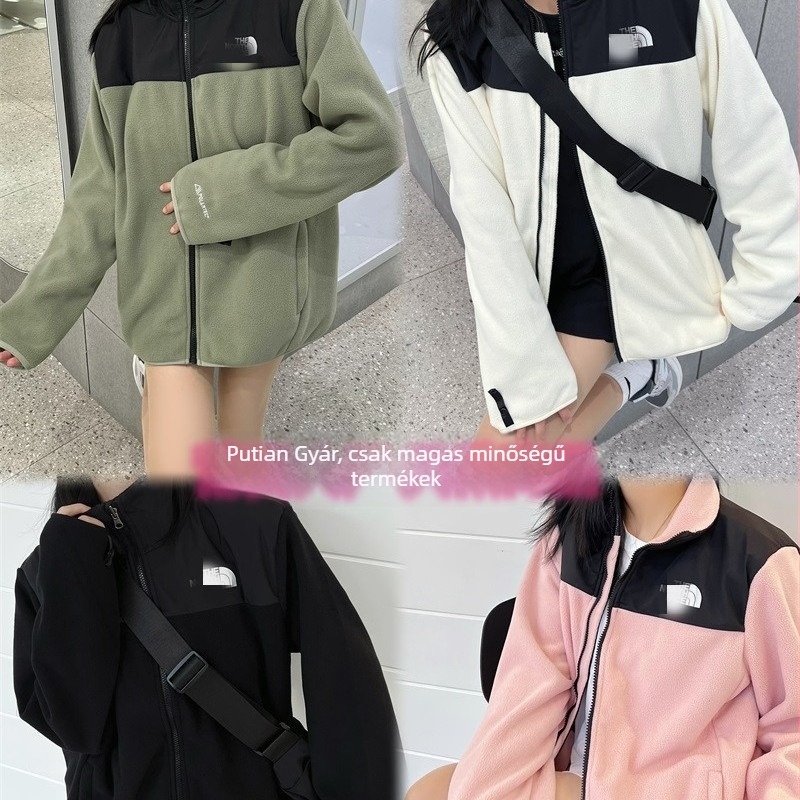 Uniszex téli fleece kabát polár béléssel, egyszínű, 3-in-1 belső réteg dizájn