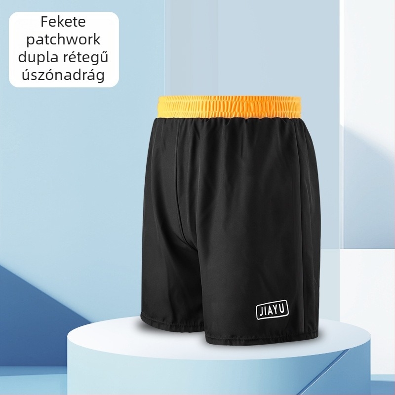 Férfi úszónemű nadrág – kettős réteg, gyorsan száradó, mintázat, külső poliészter (86% akril szálak), bélés poliészter (80% akril szálak)