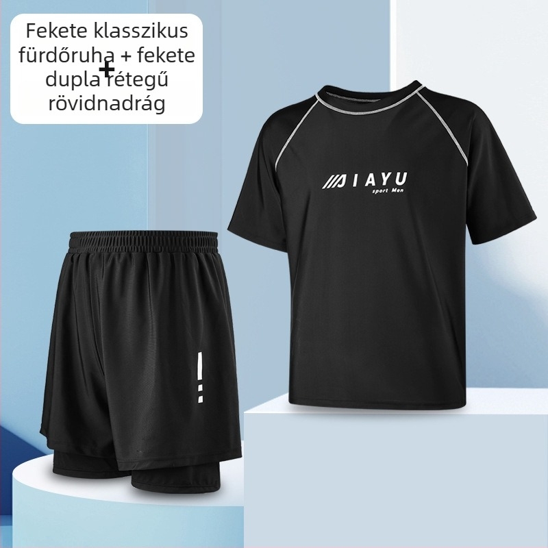 Férfi úszónemű nadrág – kettős réteg, gyorsan száradó, mintázat, külső poliészter (86% akril szálak), bélés poliészter (80% akril szálak)