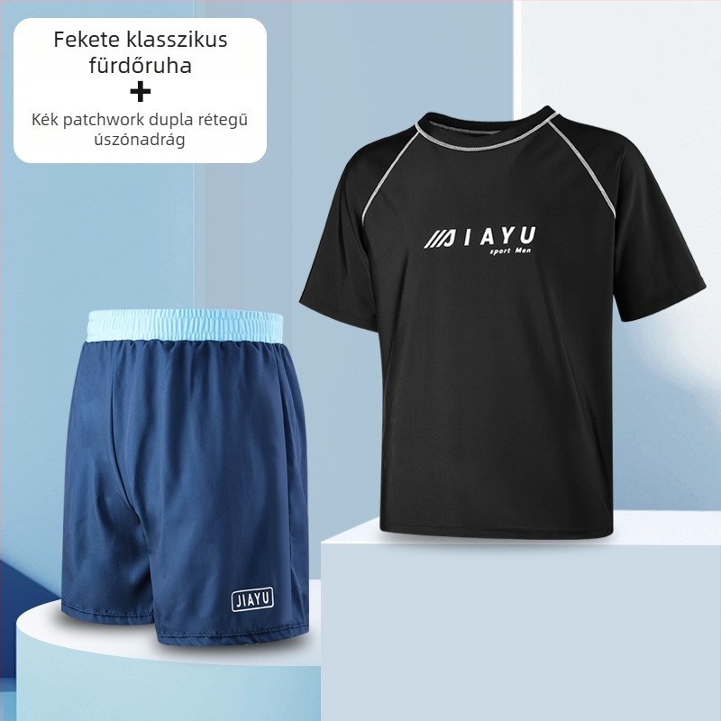 Férfi úszónemű nadrág – kettős réteg, gyorsan száradó, mintázat, külső poliészter (86% akril szálak), bélés poliészter (80% akril szálak)