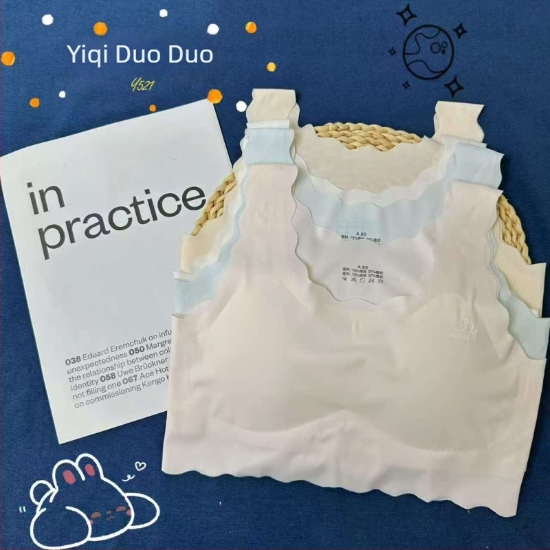 Lányoknak szánt sportmelltartó, Yiqi Duoduo, pamut, lágyított feldolgozás, 8 év feletti korosztálynak, 140 cm feletti magassághoz, egész éves viselet