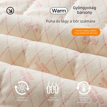 Női gyapjúval töltött termosz mellény fleece béléssel, vastag, őszi–téli alapréteg