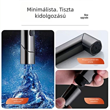 WC bidé zuhanykészülék forgó kapcsolóval - ABS, hordozható, spirálcsatlakozás, modell DHQ184, névleges nyomás 0,6, üzemhőmérséklet <90°C
