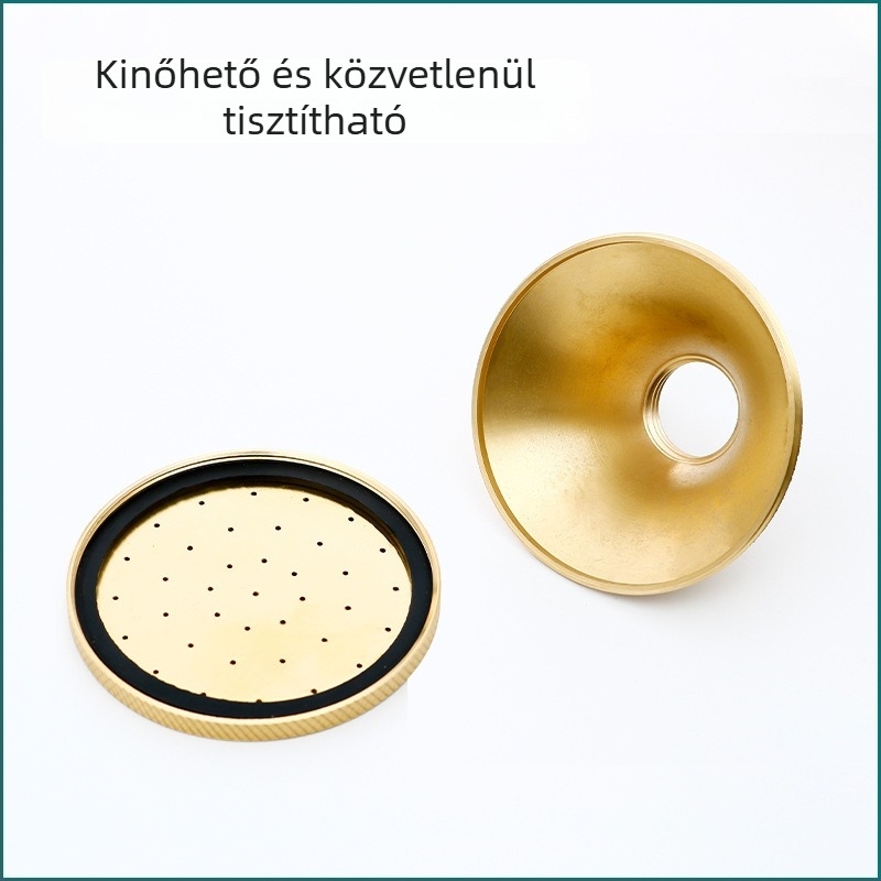 Zuhanyfej, kézben tartható, európai stílusú antik, eső funkció, menetes csatlakozás, fém kivitel