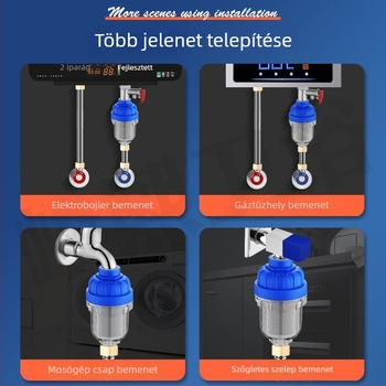 Háztartási elektromos vízmelegítő előszűrő (ABS műanyag; modern és minimalist stílus; alkalmas csapra, mosógépre és zuhanyra)