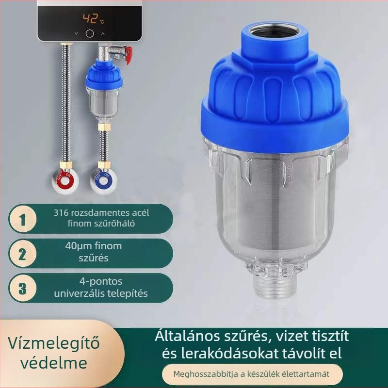 Háztartási elektromos vízmelegítő előszűrő (ABS műanyag; modern és minimalist stílus; alkalmas csapra, mosógépre és zuhanyra)