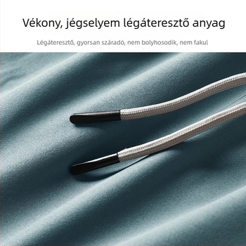Férfi futó rövidnadrág telefontartó zsebbel, gyorsan száradó, 3/4 hossz, légáteresztő ice-silk anyag nyárra és maratonra