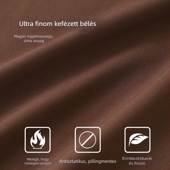 Női bolyhosított termo mellény — két réteg, varrat nélküli, négyszögletes gallér, beépített melltámasz