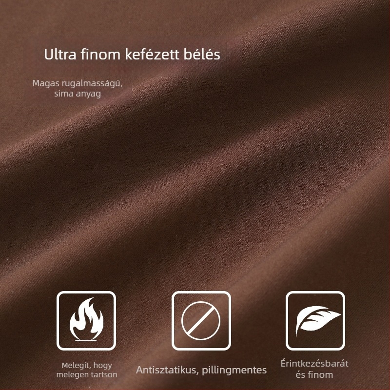 Női bolyhosított termo mellény — két réteg, varrat nélküli, négyszögletes gallér, beépített melltámasz