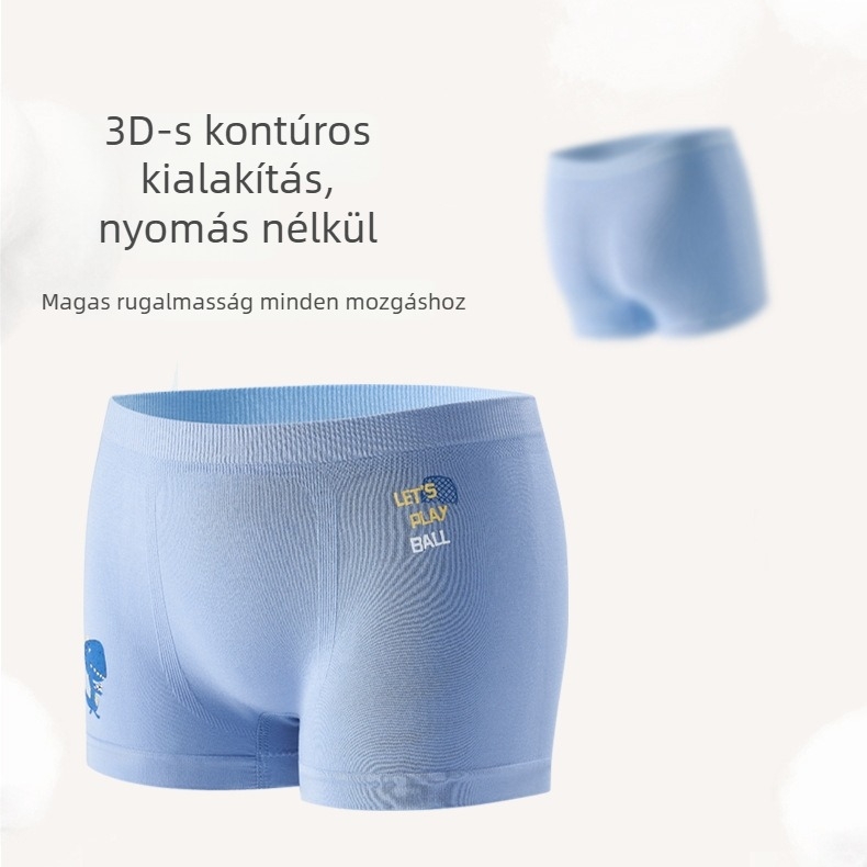 Fiúk boxeralsója modal anyagból, varrat nélküli, 3–8 éveseknek, 10 db/csomag