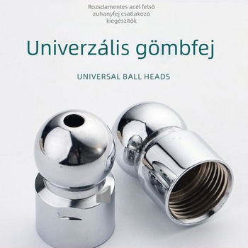 Zuhany felső permetező csatlakozó univerzális golyófejjel, réz, felső permetezés típus, permetezés és eső funkciók, működési hőmérséklet 0–100°C