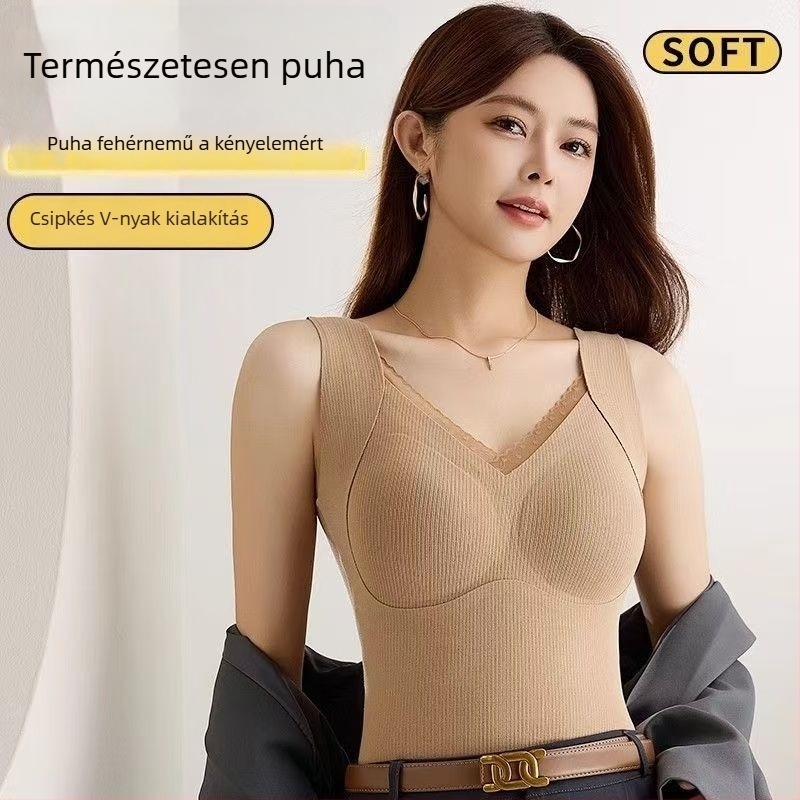 Meleg mellény beépített kosaras és párnázott felsőrésszel (Nylon; Légáteresztő; Vastag anyag; V-nyak)