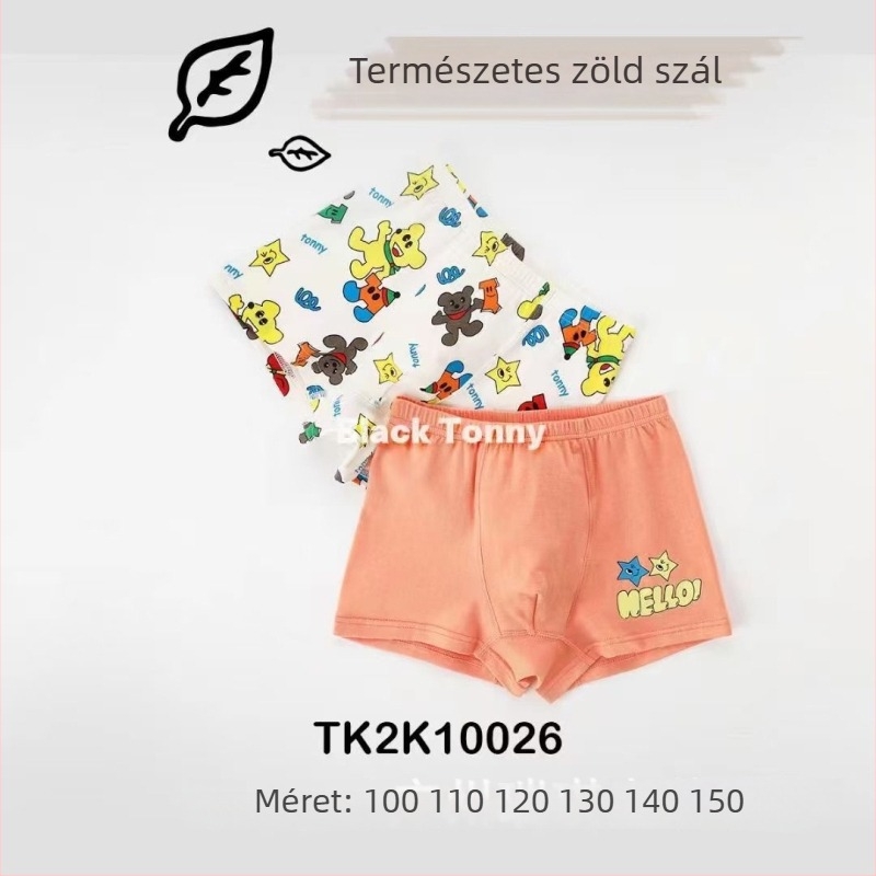 Gyerekeknek pamut boxer alsó – uniszex, antibakteriális, 100% pamut, Biztonsági kategória A