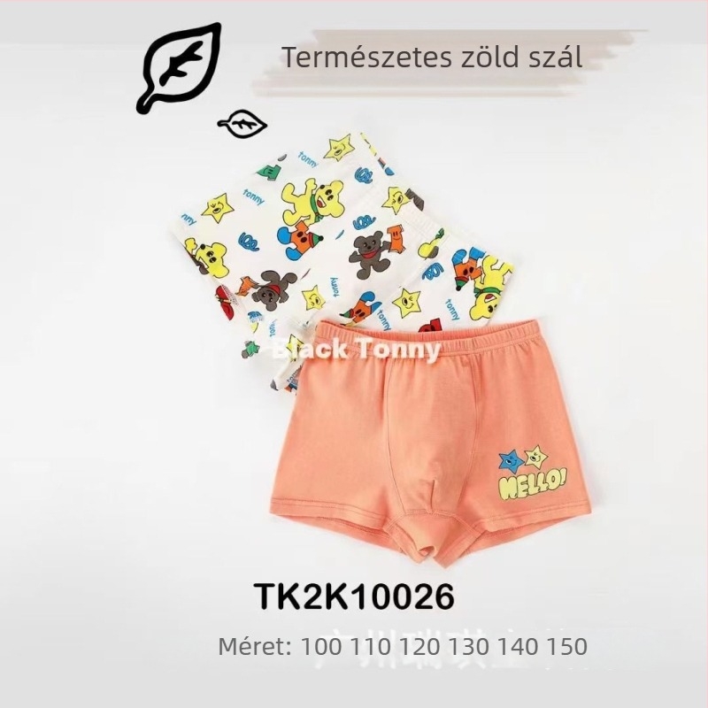Gyerekeknek pamut boxer alsó – uniszex, antibakteriális, 100% pamut, Biztonsági kategória A