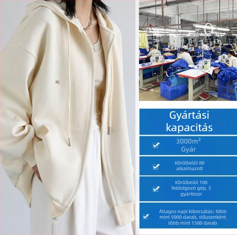 Kötött Hoodie – OEM Gyártás, Középtől Magas Minőség, 3 Lépéses Próbaverzió, Kapacitás 3000 Db, Rajzok Alapú Testreszabás