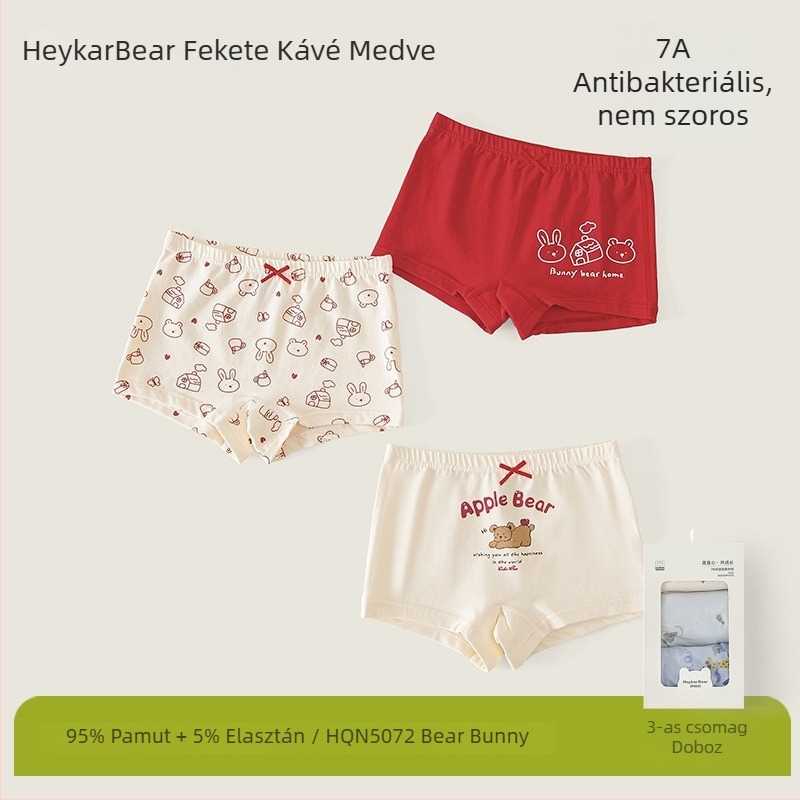 Gyerekeknek készült alsónadrág, uniszex, 95% pamut, varrat nélküli, rajzfilm minta