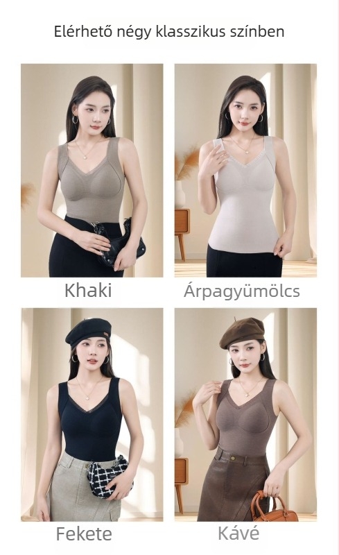 Női meleg mellény beépített kosaras csészékkel és párnákkal, csipkeszegély, German Velvet anyag, fő anyag akril, fleece bélés, patch, 251–300 g/m2