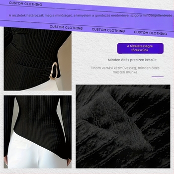 Női kötött felső V-nyakkal, rövid ujjú, szív minta, fém gombbal, poliészter anyagból