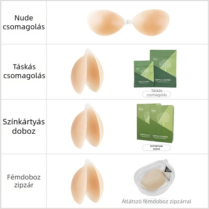 Szilikon melltapaszok, push-up, vállszíj nélküli, láthatatlan melltartó esküvői fotózáshoz, csepp alakú mellbimbó, közönséges vastagság, sexy stílus