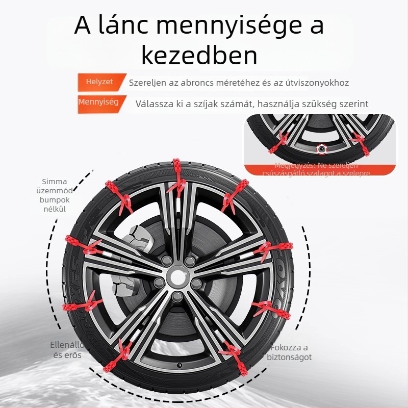 Anti-slip lánc elektromos járművekhez; két- és háromkerekű járművekhez alkalmas; súly 30 g