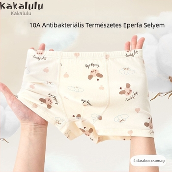 Antibakteriális pamut fiú boxeralsónadrág, A osztály, 95% pamut + 5% elasztán, 3–8 éveseknek