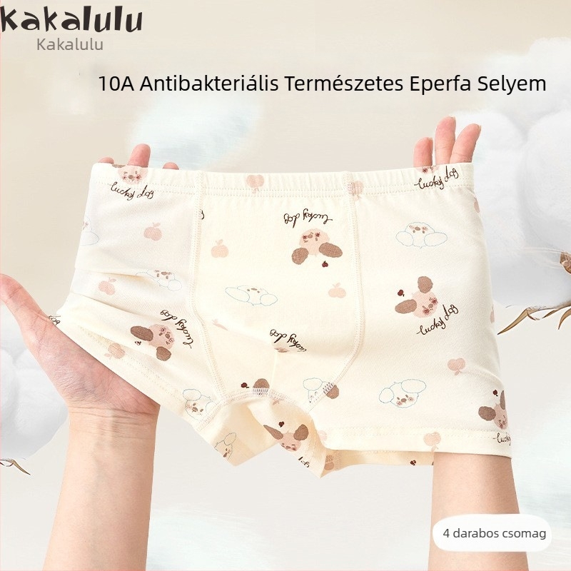Antibakteriális pamut fiú boxeralsónadrág, A osztály, 95% pamut + 5% elasztán, 3–8 éveseknek
