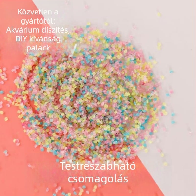 Fénylő akváriumi tájkövek fluoreszcens homokszemcsékkel (500 darab, 12 g/darab)