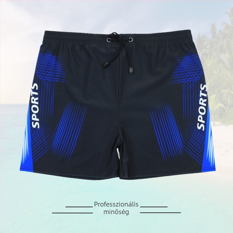 Férfi gyorsan száradó, légáteresztő úszónadrág mintás kivitelben; poliészter anyag, 230 g súly; bélés poliészter, 85% tartalom; futáshoz, úszáshoz és vízi sportokhoz