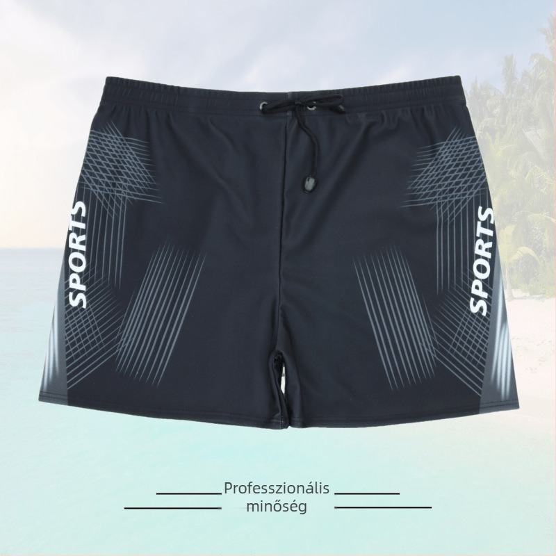 Férfi gyorsan száradó, légáteresztő úszónadrág mintás kivitelben; poliészter anyag, 230 g súly; bélés poliészter, 85% tartalom; futáshoz, úszáshoz és vízi sportokhoz