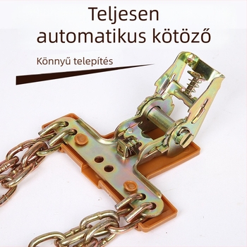 Autócsúszásgátló láncok – acél, kompatibilis sedan/off-road/SUV, általános gumimodell, licencelt magáncímke