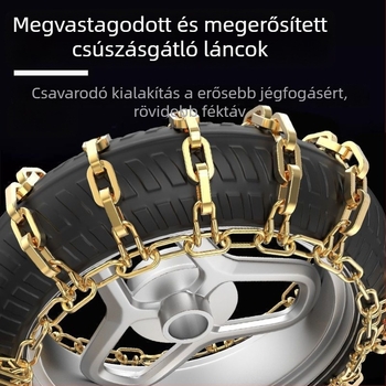Téli csúszásgátló láncok elektromos rollerekhez, mopedekhez és elektromos háromkerekűekhez — Gumi; Kompatibilis elektromos rollerekkel, mopeddel és háromkerekűekkel; Nincs testreszabás