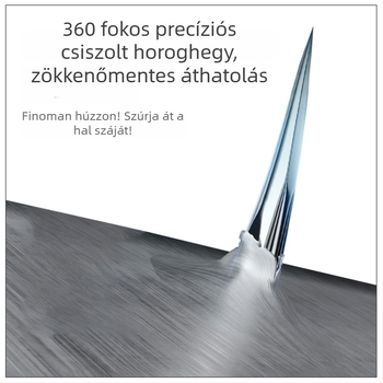 Ólmos fejű horog wolfrám acélból basszus horgászathoz (tövises horog, patak)