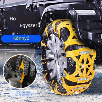Általános autó anti-csúszó lánc acéllemez fogazással, modell 9773, 165–275 mm szélességű gumihoz, tömege körülbelül 730 g