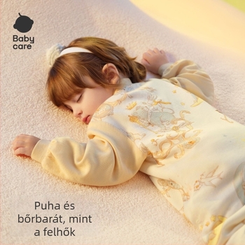 Babycare Lyocell baba alvózsák ősz-tél, vastag, állandó hőmérsékletű, külön lábakkal, rajzfilmszerű stílus