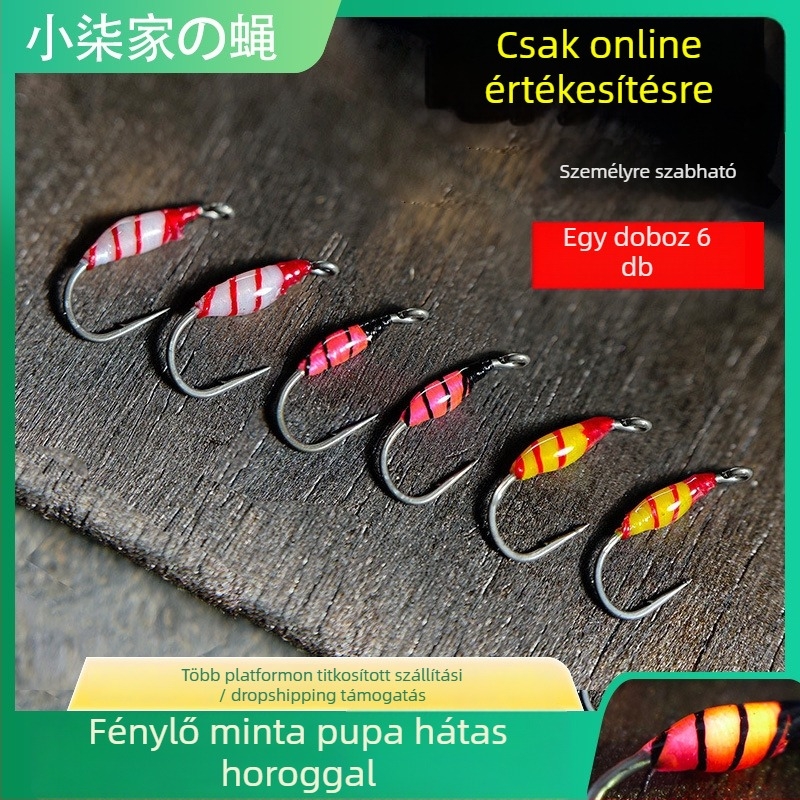 Barbless legyes horog a Little qijia fly márkától – folyóvízi, tavak és patakok horgászatához
