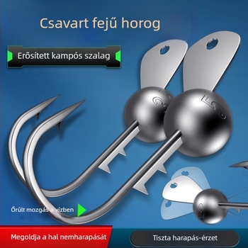 Ólomfejű horog, Upper Class, tüskés, folyóhoz való horgászathoz