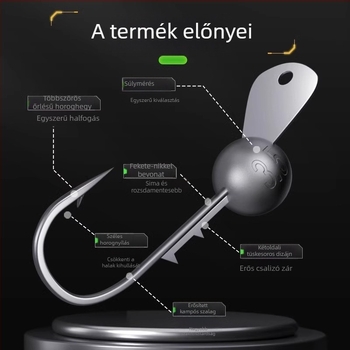 Ólomfejű horog, Upper Class, tüskés, folyóhoz való horgászathoz
