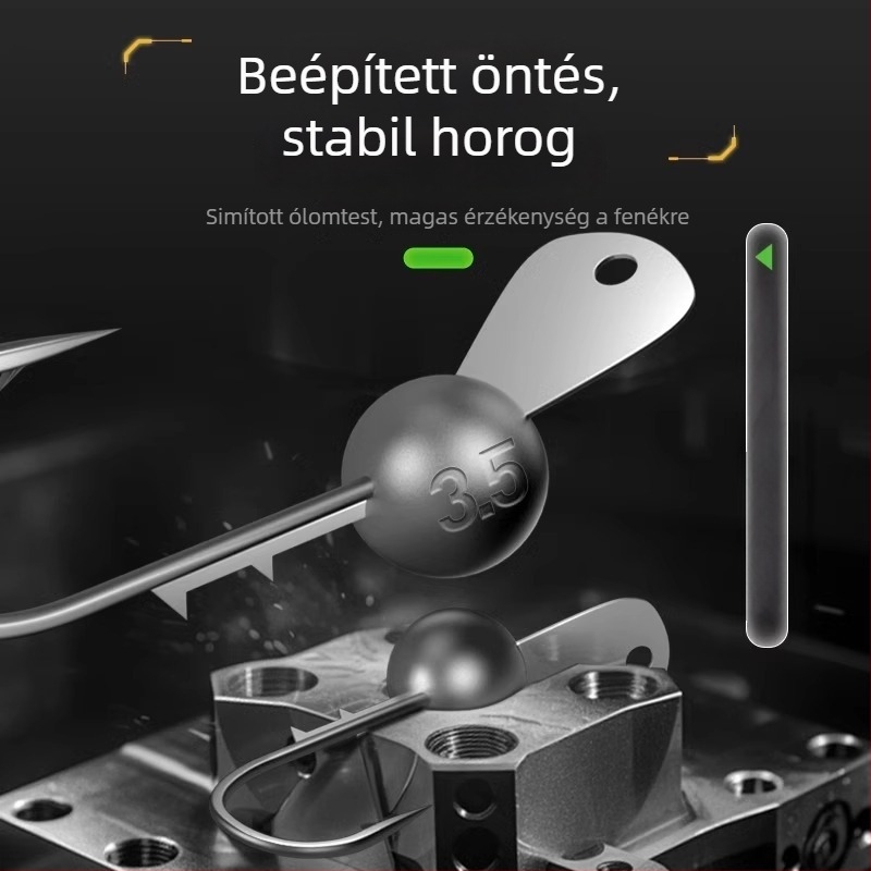Ólomfejű horog, Upper Class, tüskés, folyóhoz való horgászathoz