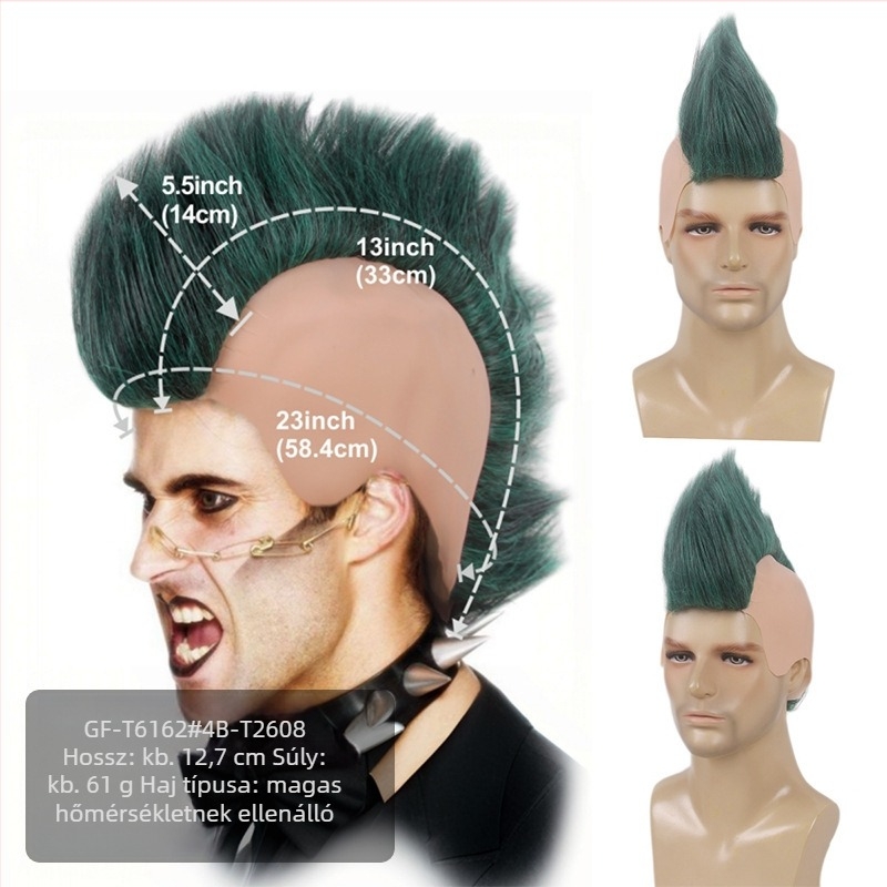 Dislon cosplay paróka – humoros stílus, szőtt kivitel, hőálló rost, modell Gf-t6336 #2+350