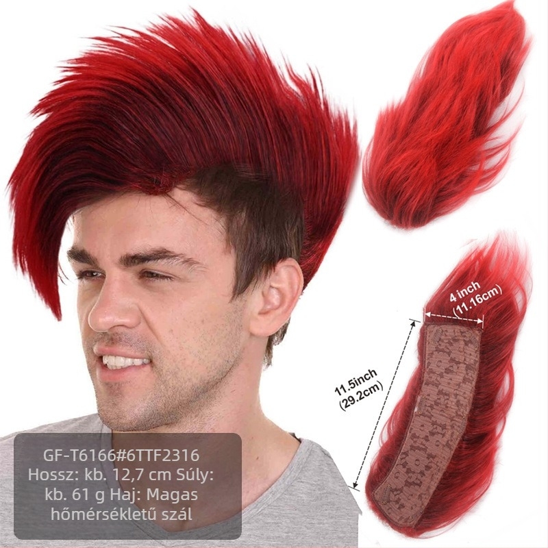 Dislon cosplay paróka – humoros stílus, szőtt kivitel, hőálló rost, modell Gf-t6336 #2+350