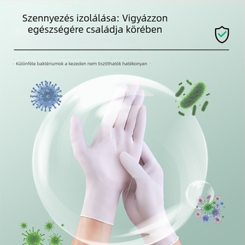 Nitril egyszer használatos kesztyűk, vastagított, vízálló, 100 db, 60 g