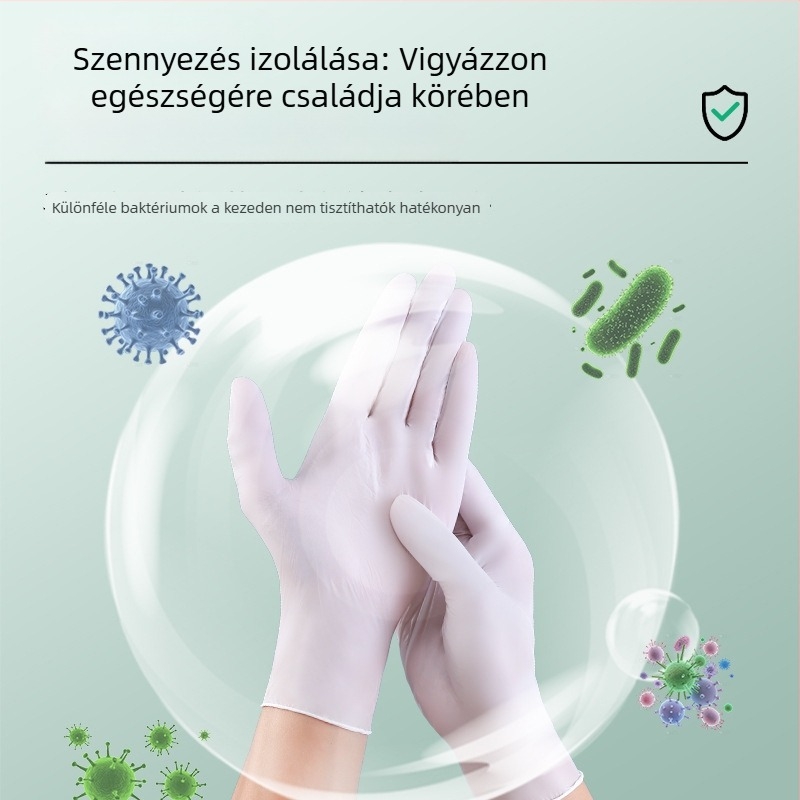 Nitril egyszer használatos kesztyűk, vastagított, vízálló, 100 db, 60 g