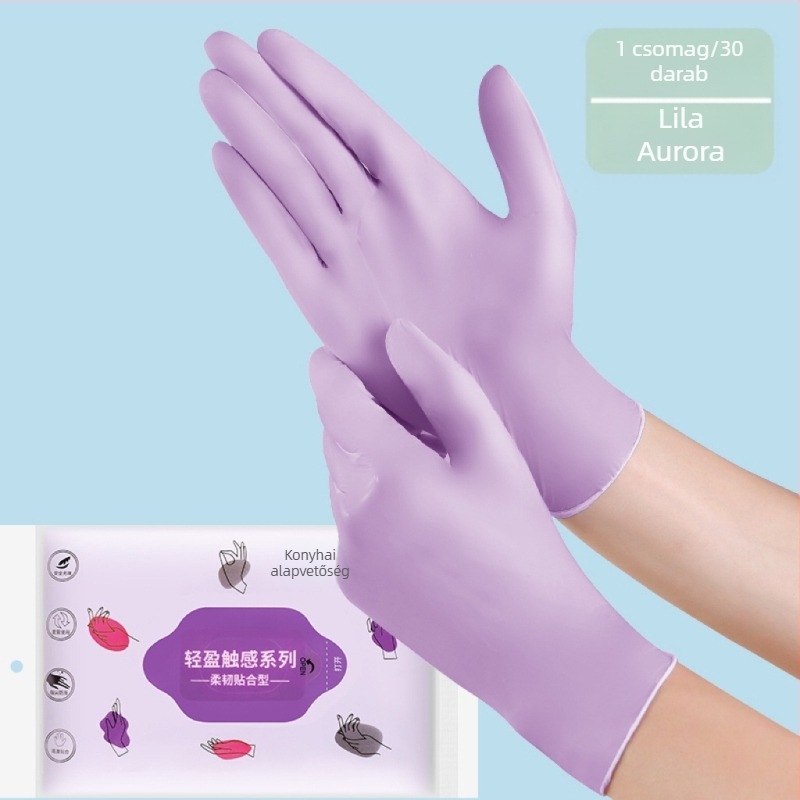 Nitril egyszer használatos kesztyűk, vastagított, vízálló, 100 db, 60 g