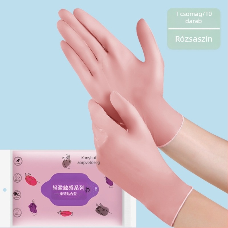 Nitril egyszer használatos kesztyűk, vastagított, vízálló, 100 db, 60 g