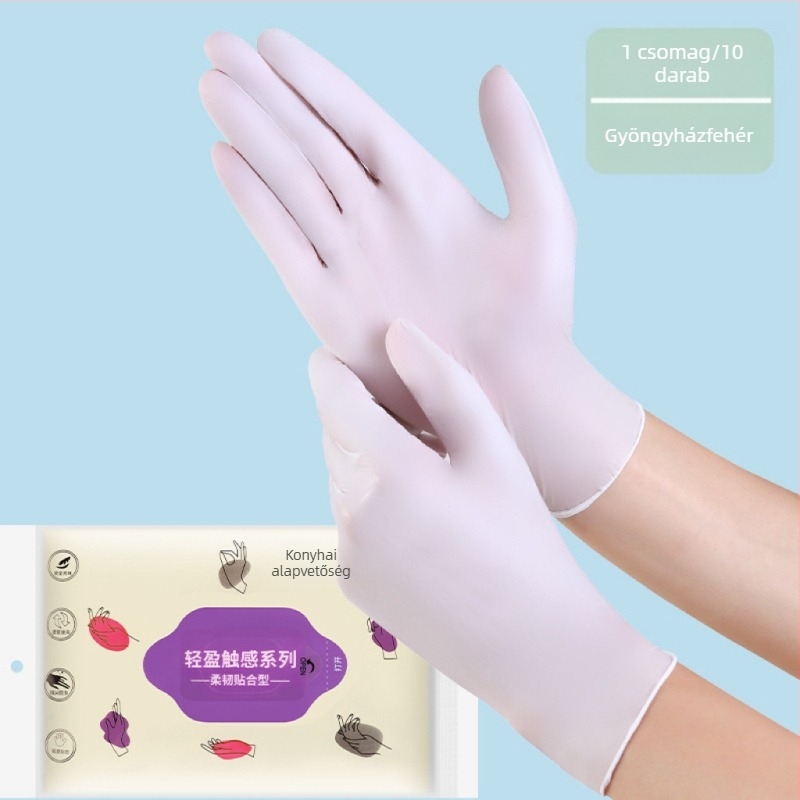 Nitril egyszer használatos kesztyűk, vastagított, vízálló, 100 db, 60 g