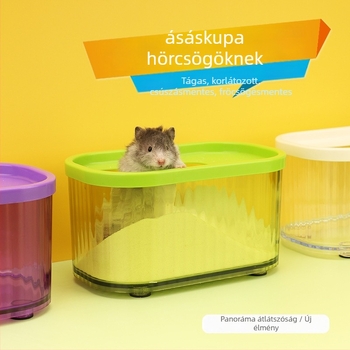 Áttetsző műanyag hörcsögfürdő kiegészítő – kettős használat: fürdés és szauna, nem importált